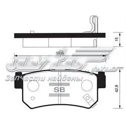 SP1151 Sangsin Pastillas traseras