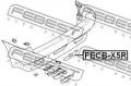 Cobertura de parachoques, enganche de remolque, trasera FECBX5R Febest