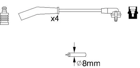 Cables de bujías RCFD825 NGK