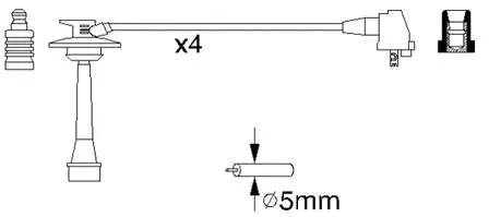 Cables de bujías RCTE43 NGK