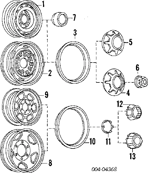 Tapacubos MB255711 Chrysler