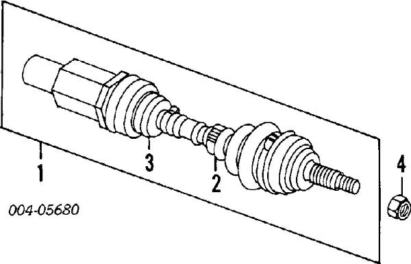 Semieje delantero izquierdo 4882517 Chrysler