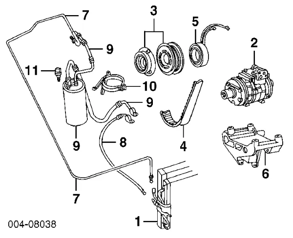 Compresor de aire acondicionado 55116188 Chrysler