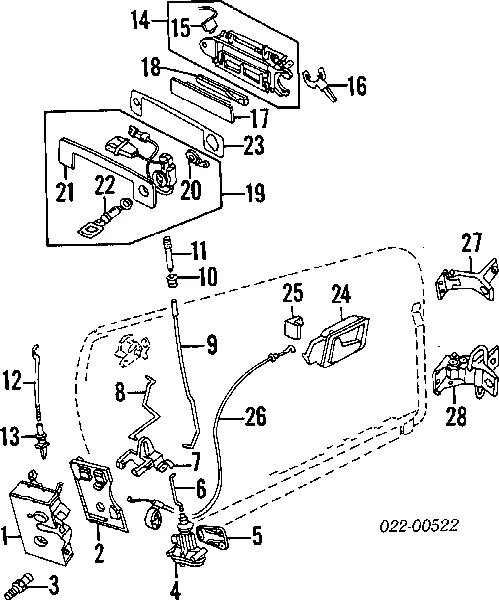 Cerradura Audi 80 B3