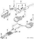 Silenciador central Audi A8 4E2, 4E8