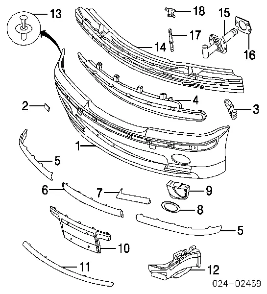 Paragolpes 51112497156 BMW