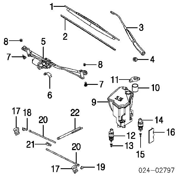 Tapa de depósito del agua de lavado BMW 1 E81, E87