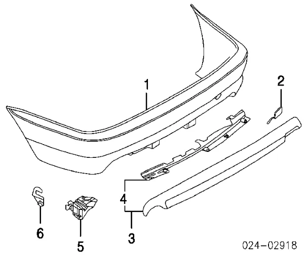 Parachoques trasero 51127893071 BMW