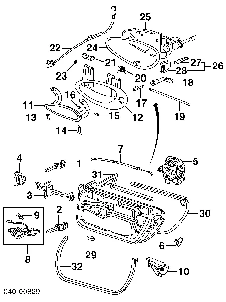 3B1837016A VAG Cerradura delantera derecha