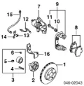 Soporte de la pinza de freno delantera Audi A6 4BH