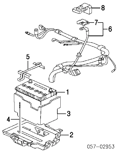 Montaje De Bateria (Soporte) MR238277 Mitsubishi
