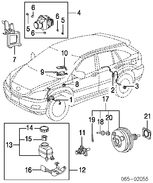 Módulo ABS Lexus RX 300/330/350/400H
