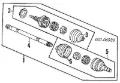 Semieje delantero derecho Opel Kadett 35, 36, 45, 46