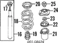 Cubierta de soporte del amortiguador delantero Opel Kadett 35, 36, 45, 46