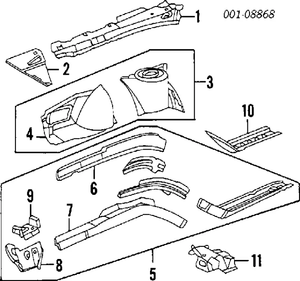 Tuerca del vástago del amortiguador delantero 3637216 General Motors