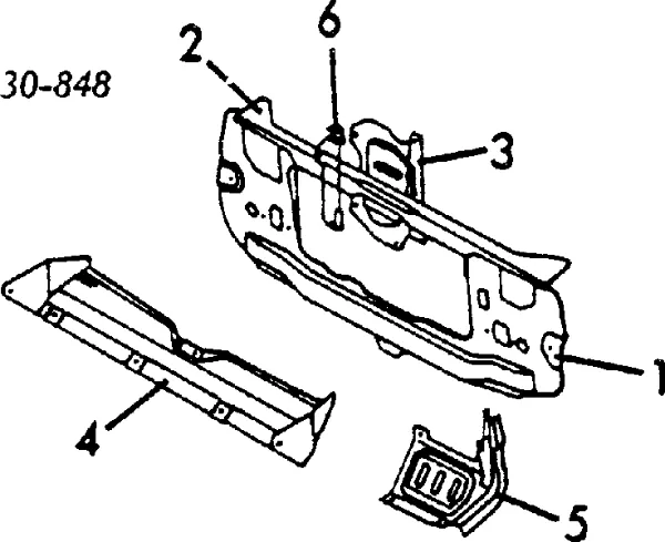Soporte de radiador Nissan Sunny I