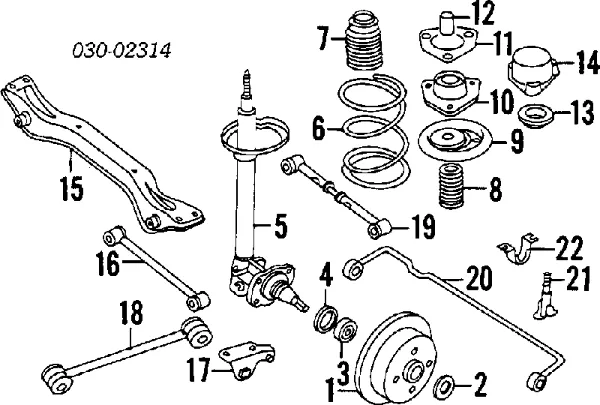 Buje del estabilizador trasero 5624301E01 Nissan/Infiniti
