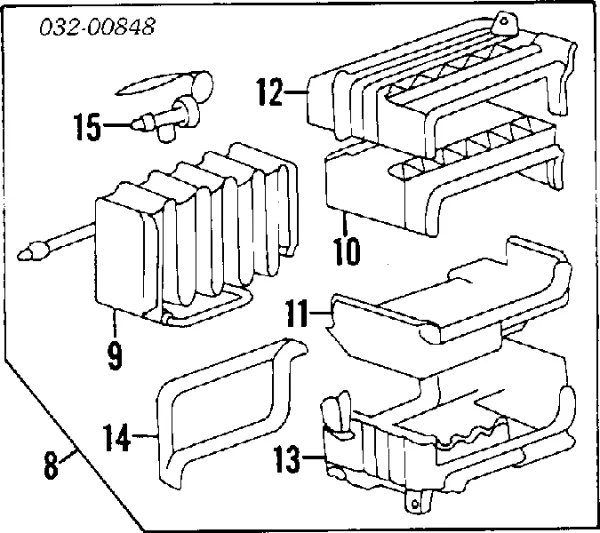 Evaporador de aire acondicionado Honda Accord III