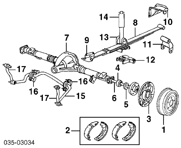 Zapatas de freno 3L5Z2200CA Ford