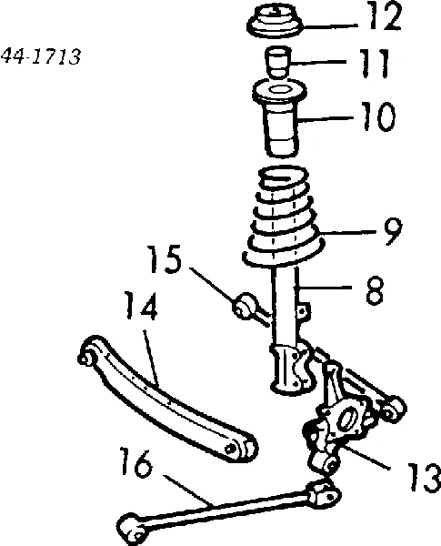 Brazo suspension trasero inferior izquierdo Toyota Carina II