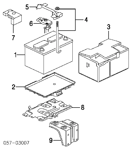 Montaje De Bateria (Soporte) MR465831 Mitsubishi