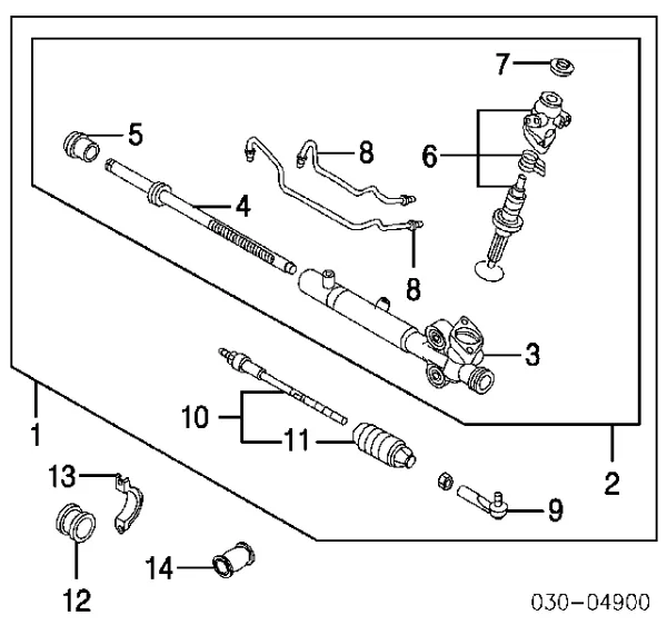 Cremallera de dirección 49001CD000 Nissan/Infiniti