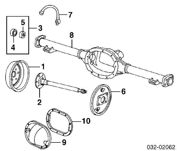 Retén del semieje trasero 8260291370 Honda