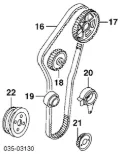 Piñón del árbol de levas Mazda 323 BA