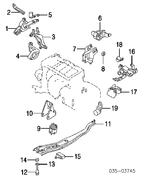 Soporte motor delantero Mazda 323 BJ