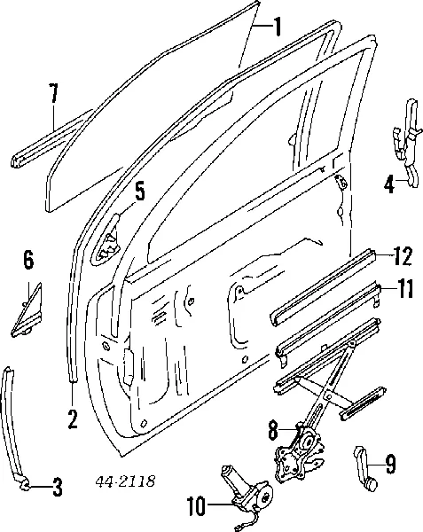 Mecanismo de elevalunas delantero derecha Toyota Hilux N