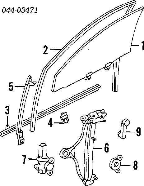 Mecanismo de elevalunas delantero izquierdo 6982002051 Toyota
