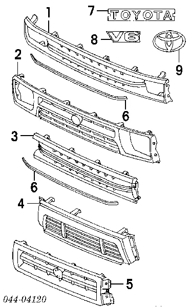 Parrilla 5311189138 Toyota