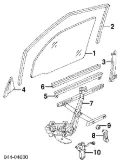 Motor del elevalunas de la puerta delantera derecha Toyota Land Cruiser J8