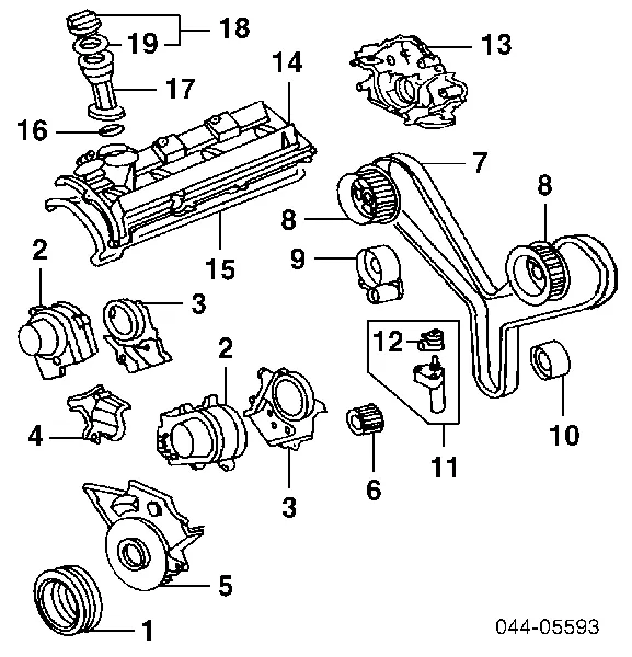Junta, tapa de tubo de llenado de aceite 1219650010 Toyota