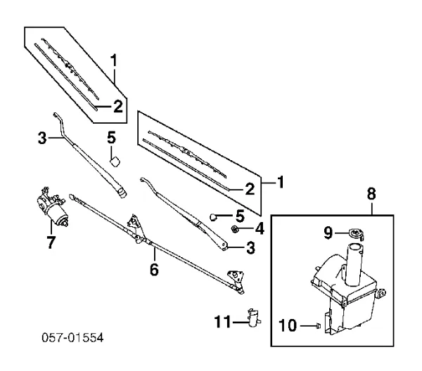 Deposito de limpiaparabrisas Mitsubishi Galant VIII