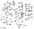 Buje de barra estabilizadora trasera Mitsubishi Galant E5A, E7A, E8A