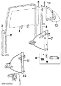 Motor del elevalunas de la puerta delantera derecha Hyundai Sonata EU4