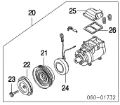 Acoplamiento magnético, compresor del aire acondicionado  Hyundai Sonata EF