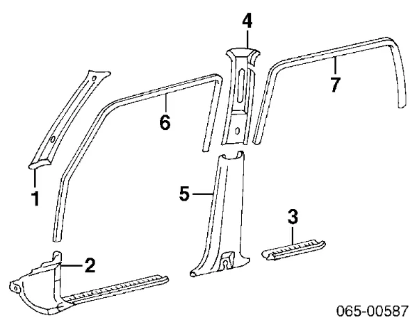 Junta de puerta trasera izquierda (en carrocería) Toyota Land Cruiser 80