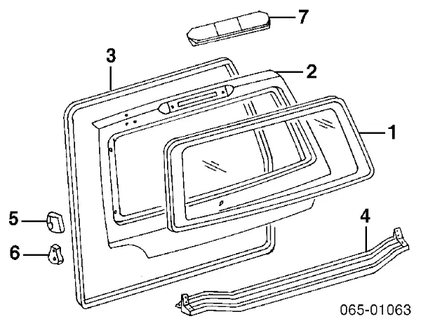 Puerta trasera 670056B110 Toyota