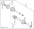 Semieje delantero izquierdo Lexus RX MCU15