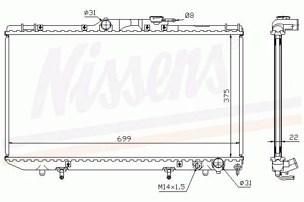 Radiador 64805A Nissens