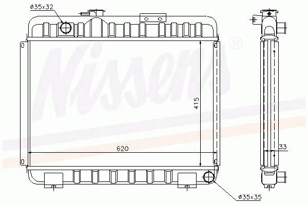 Radiador 62581 Nissens