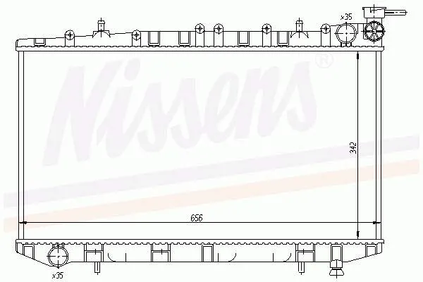 Radiador 62972 Nissens