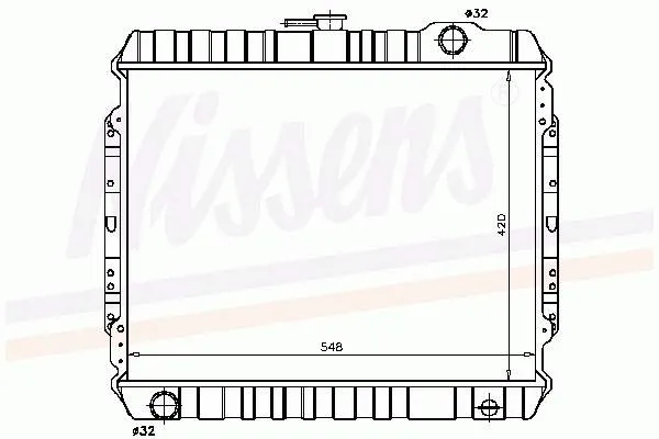 Radiador 60851 Nissens