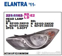 Faro derecho 921023X010 Hyundai/Kia