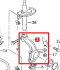 Mangueta delantera izquierda Volkswagen Sharan 7M8, 7M9, 7M6