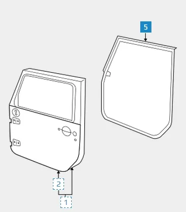 Sellador de puerta delantera derecha (en puerta) K55395274AW Fiat/Alfa/Lancia