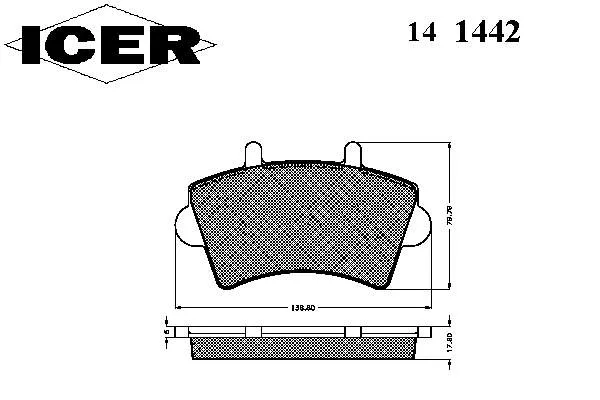Pastillas de freno 141442 Icer