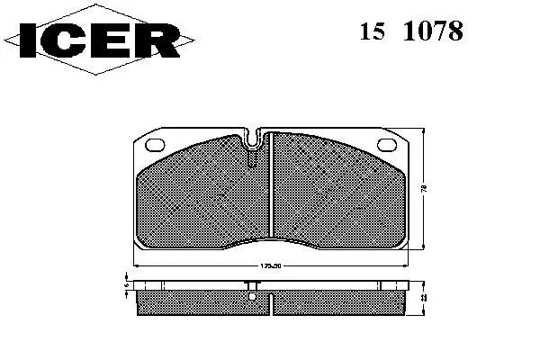 Pastillas de freno 151078 Icer